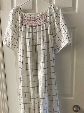 Smocked Cotton Gown - Tall